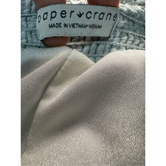 Anthropologie Paper Crane women sea foam green wide stretch pants size M #28-179 - Picture 3 of 6